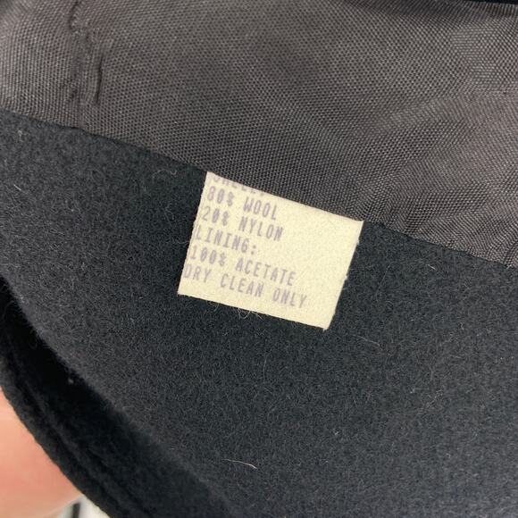 Rare Vintage Jofeld De Ball Swing Top Dress Coat Black Wool Gold Button Size L - Picture 5 of 8